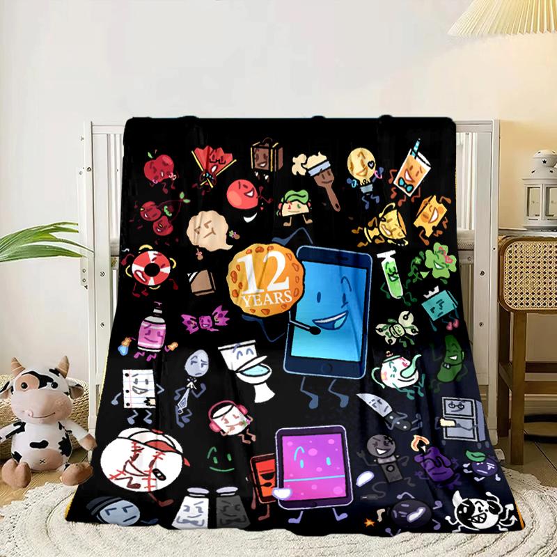 Colorful Dream Island Collage Blanket Flannel Blanket for bed, sofa, Camping, Hiking, Picnic Essentials, gift for family Fan gifts