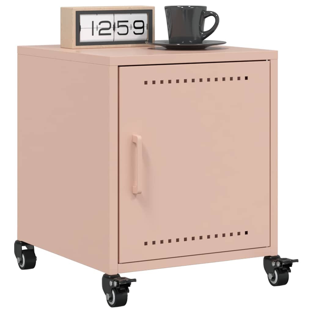 Pink Nightstand 36 x 38.5 x 43.5 cm Steel