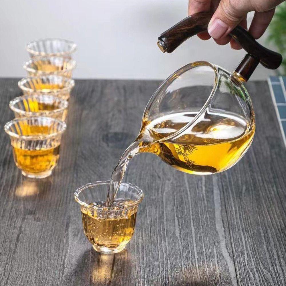 High Borosilicate Glass Lazy Kungfu Tea Set Magnetic Water Diversion Magnetic Teapot Suit Kitchen