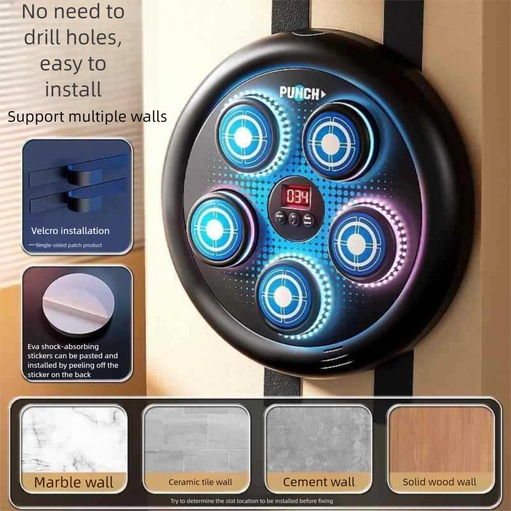 

Bluetooth Connection Electronic Boxing Trainer Reaction Training Equipment Adult/Children синій