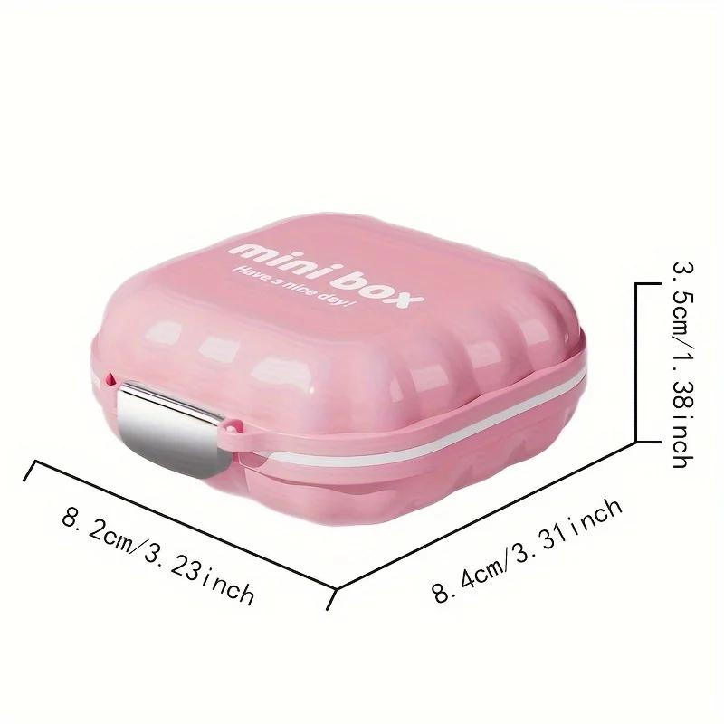 1 Portable Pill Box, Suitable for 7-Day Travel, 7-Compartment Pill Organizer, Sealed Storage Container, Jewelry Case