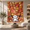 Cozy Autumn Snoopy Cartoon Theme Beach Towel Personalized Custom Name & Text Soft Quick Dry Beach Towel for Swimming Travel