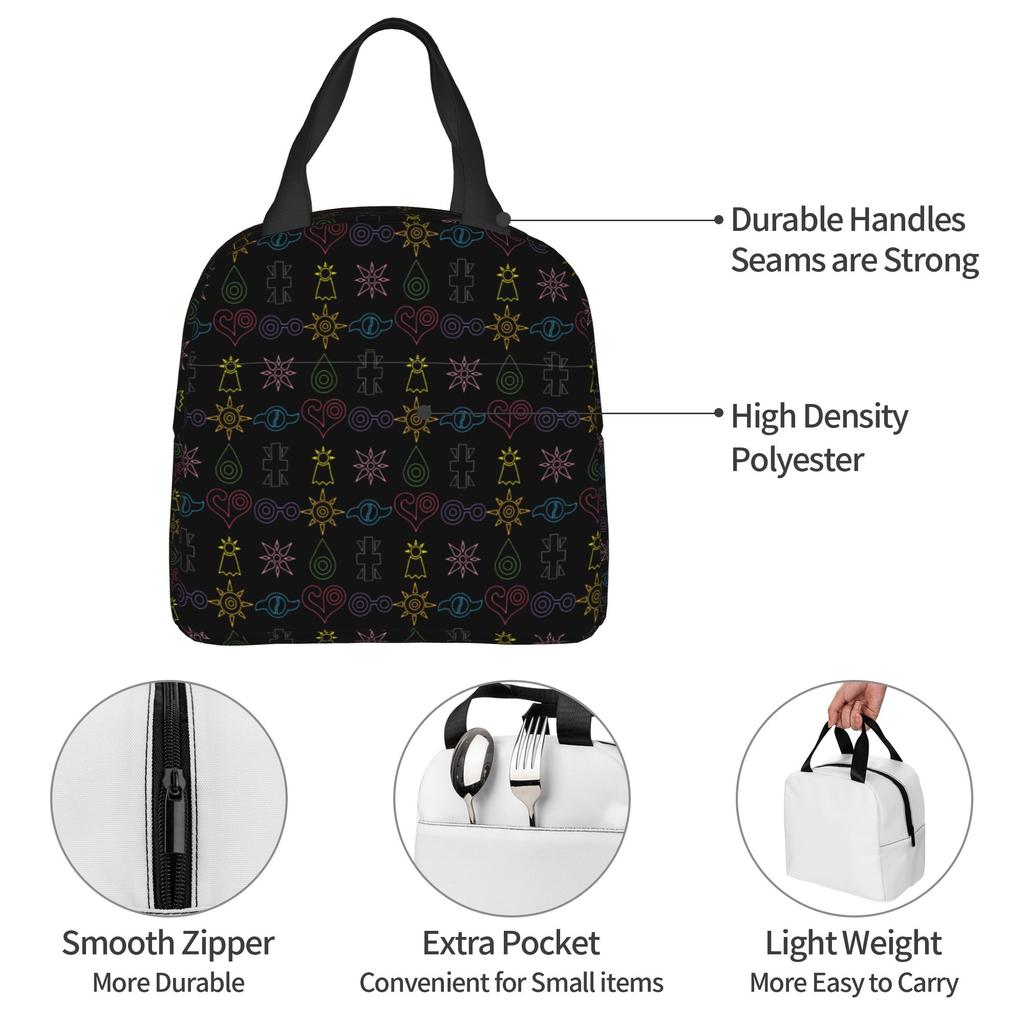 Custom D-Digimons Insulated Lunch Bag for Work School Cartoon Resuable Thermal Cooler Lunch Box Men Women