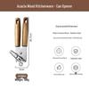 Acacia Wood Kitchen Gadget Set: Peeler, Can Opener, Egg Beater, Pizza Cutter, Cheese Shovel