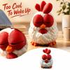 3D Printed Chicken Figurine, Sleepy Desktop Ornament, Funny Chicken Decor for Shelf Home