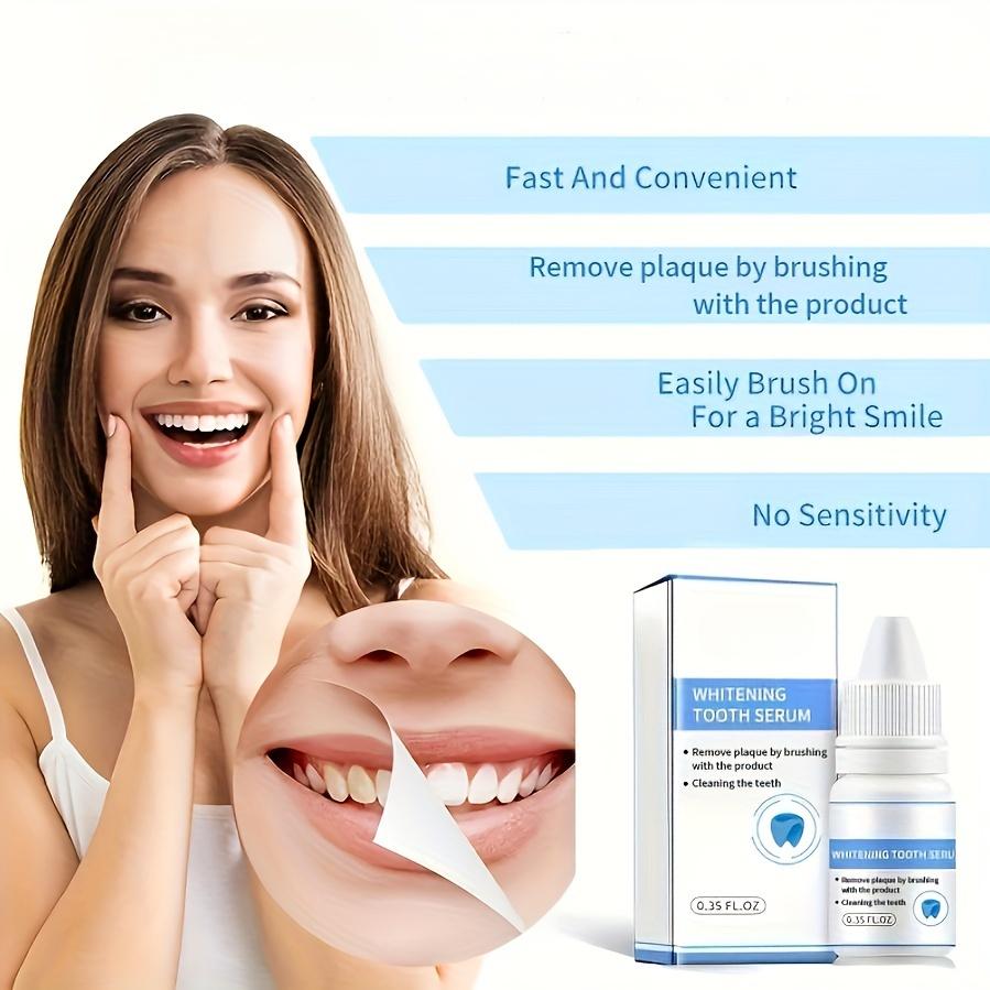 Siero sbiancante per denti, agente sbiancante rapido per denti, utilizzare due volte al giorno, denti visibilmente più bianchi in 1 settimana