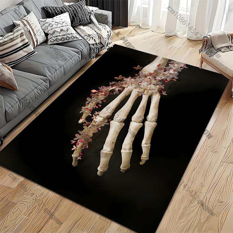Skeleton Hand Carpet for Living Room Game Rugs Soft Floor Cartoon Rugs Bathroom Rug Mat Yoga Mat Home Accessories