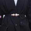 Sweet Pearl Elastic Waistband for Women - Versatile Thin Leather Belt for Skirts & Coats