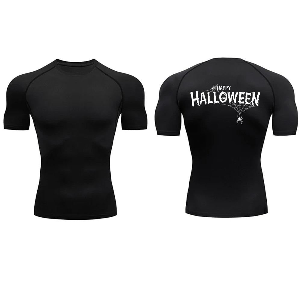 Maglietta a Compressione da Uomo 2024, T-Shirt con Stampa Festiva, Asciugatura Rapida, Traspirante, Manica Corta, Sport all'Aria Aperta, Corsa, S-3XL