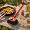 Portable Outdoor Manual Grill Cleaner Brush with Sturdy Handle and Replaceable Scrubbing Pad for Efficient Barbecue Cleaning