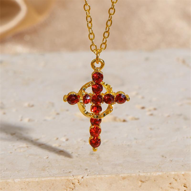 Cross Necklace Women's Crown Necklace Simple Yet Versatile Classic Cross Necklace