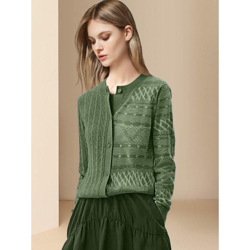 

Fashion Retro Cardigan Women s Winter Knitting Short Sweater Picture Color S