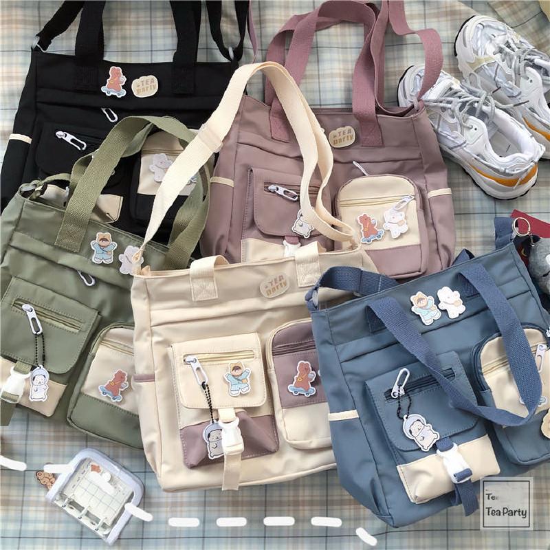 Wasserdichte Canvas-Damenhandtaschen-Umhängetasche, Nylon-Damen-Umhängetasche, Oxford-Umhängetaschen, Tragetaschen, Büchertaschen für Mädchen, Schulranzen