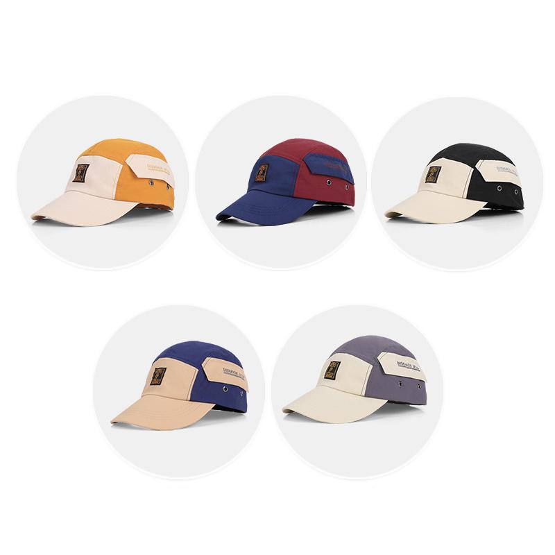 Summer Men's Outdoor Sports Sun Hat Quick-Drying Waterproof Baseball Cap Thin Color Matching Duck Tongue Sunscreen Cap