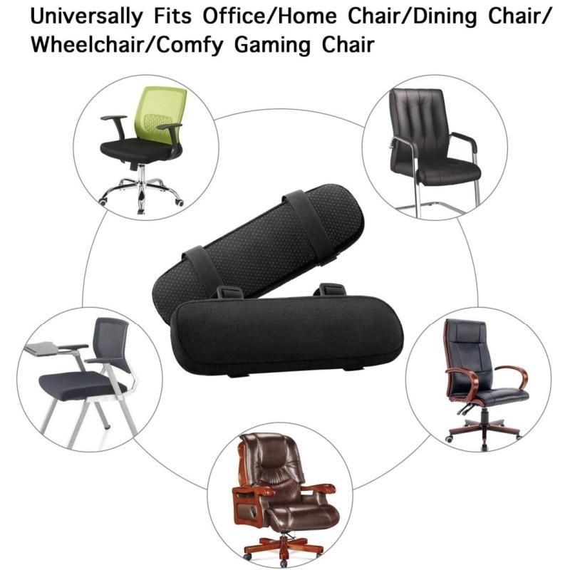 Memory Foam Office Chair Armrest Pads Elbow Support Cushion Pressure Relief Armrest Pillow For Home Office Gaming Chair