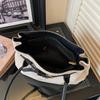 Commuter Shoulder Bag Contrast Color Tote Bag Women's Large Capacity Underarm Bag