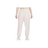 Nike Solid Color Casual Retro Sports Versatile Comfortable Tapered Mid-Waist Spliced Knitted Sweatpants Women Bottoms Light-Pink FV7661-104