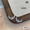1Pcs Luxury Sparkle Zircon Crescent Shape Pendant Silver Alloy Nail Art  Jewel Decorations Manicure Ornaments