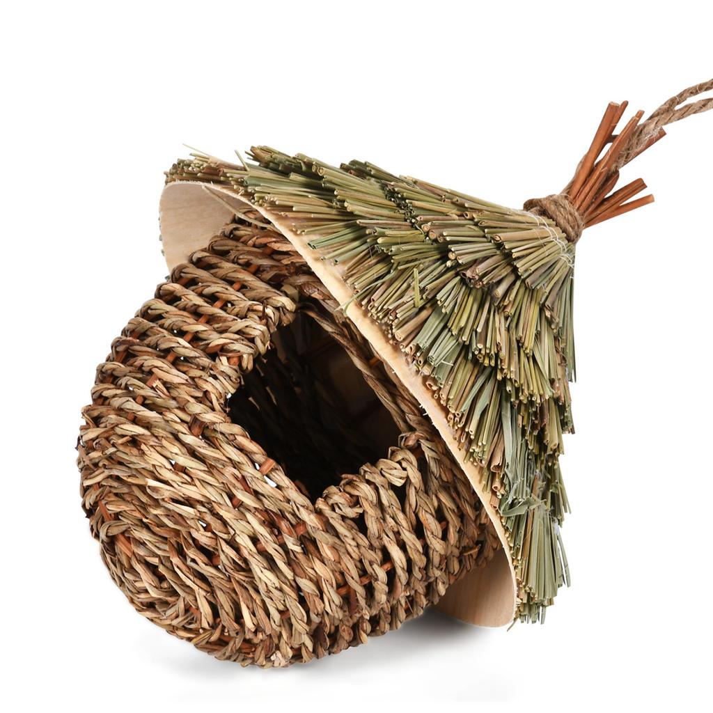 House Outdoor Hanging Bird House Straw Bird House Natural Bird House