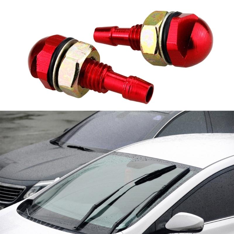 Front Windshield Washer Nozzles, Windshield Wiper Sprayer Nozzle Jets Set Fit for Most Car Windscreen Washer Jets