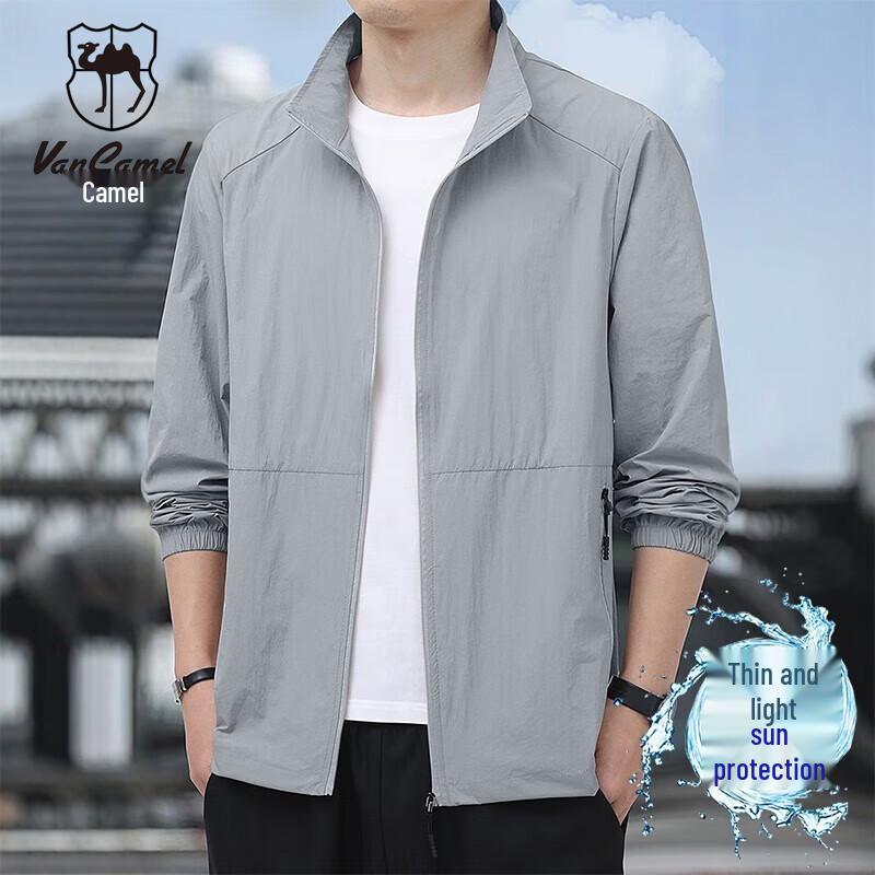 VANCAMEL Men's Summer Ice Silk Sun Protection Jacket