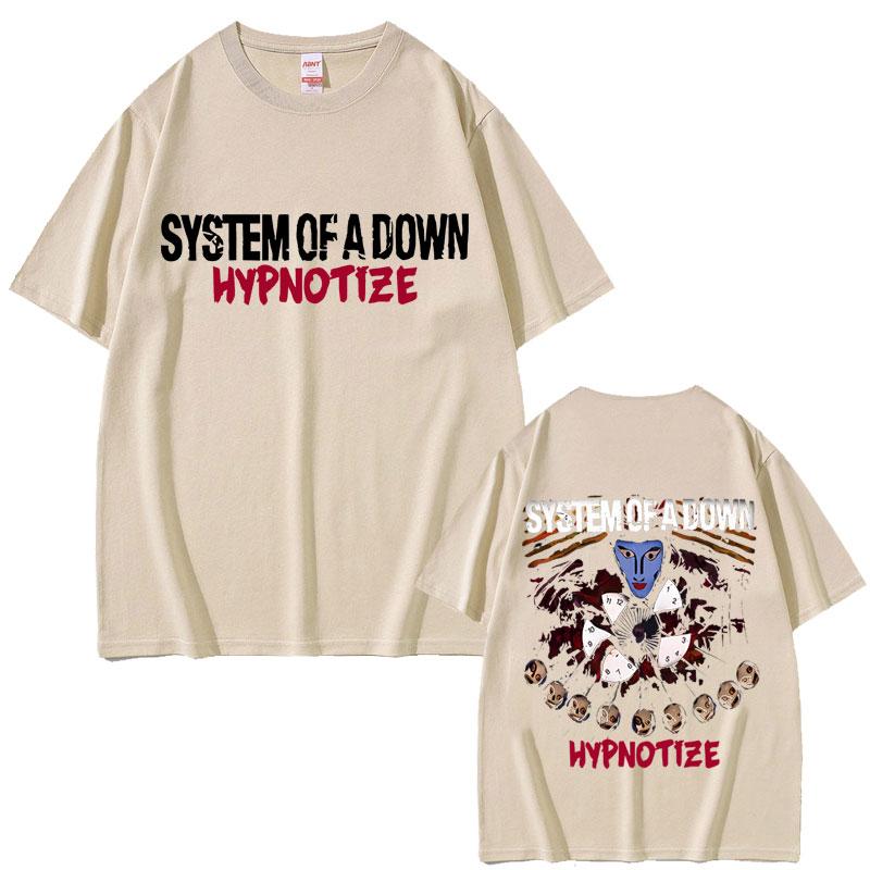 2025 Summer System of A Down Hypnotize Graphic T Shirts Men Women Alternative Metal Music Mens 90s Vintage Rock Band Tshirt