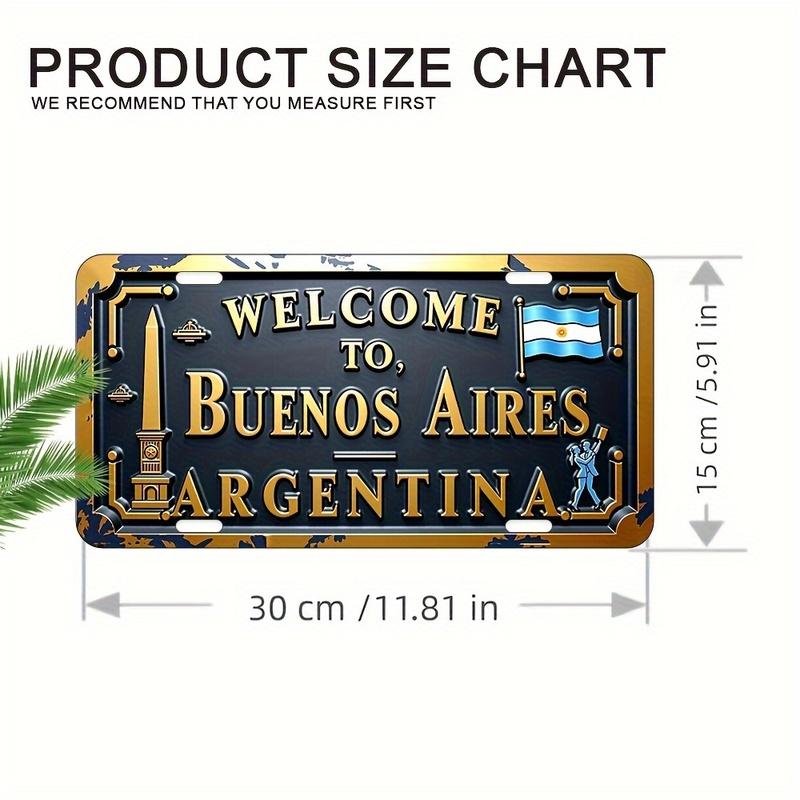 2D Flat Product, 1pc, Aluminum License Plate, for Decoration Only, Vintage Metal Aluminum Sign, Wall Hanging Decorative Plaque