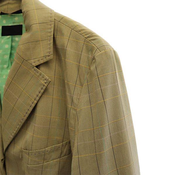 Paul Smith BLACK Check Pattern Tailored Jacket 40 Beige Women Used