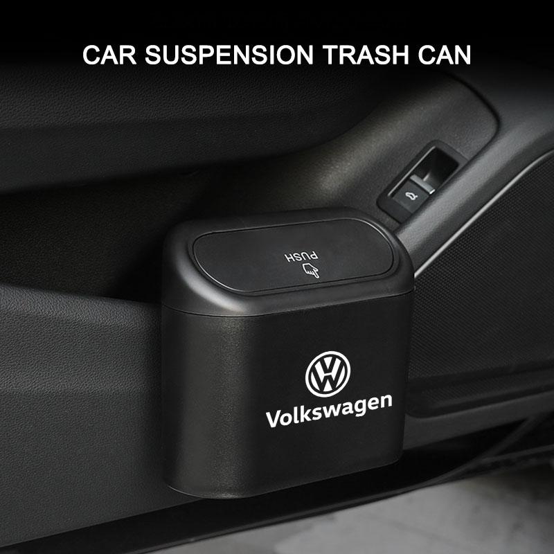 Car Vehicle Case Storage Box Black ABS Square Pressing Trash Can For Volkswagen B5 B6 B7 T4 T5 Golf 4 5 6 7 Polo Passat Tiguan Jetta Gol