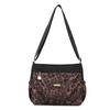 Women's Nylon Crossbody Bag Floral Leopard Print Shoulder Bag Lightweight Casual Messenger Bag for Daily Travel