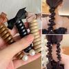 1PC Bowknot Braided Telephone Wire Hair Bands Ponytail Hair Rope Hair Weaving Artifact Elastic Band Hair Rope Hair Accessories