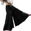 Casual Comfortable Wide Leg Pants Fashion Elastic Waist Pleated Cake Skirt Trouser Summer Folds Loose Solid Pants Pantalon 25736