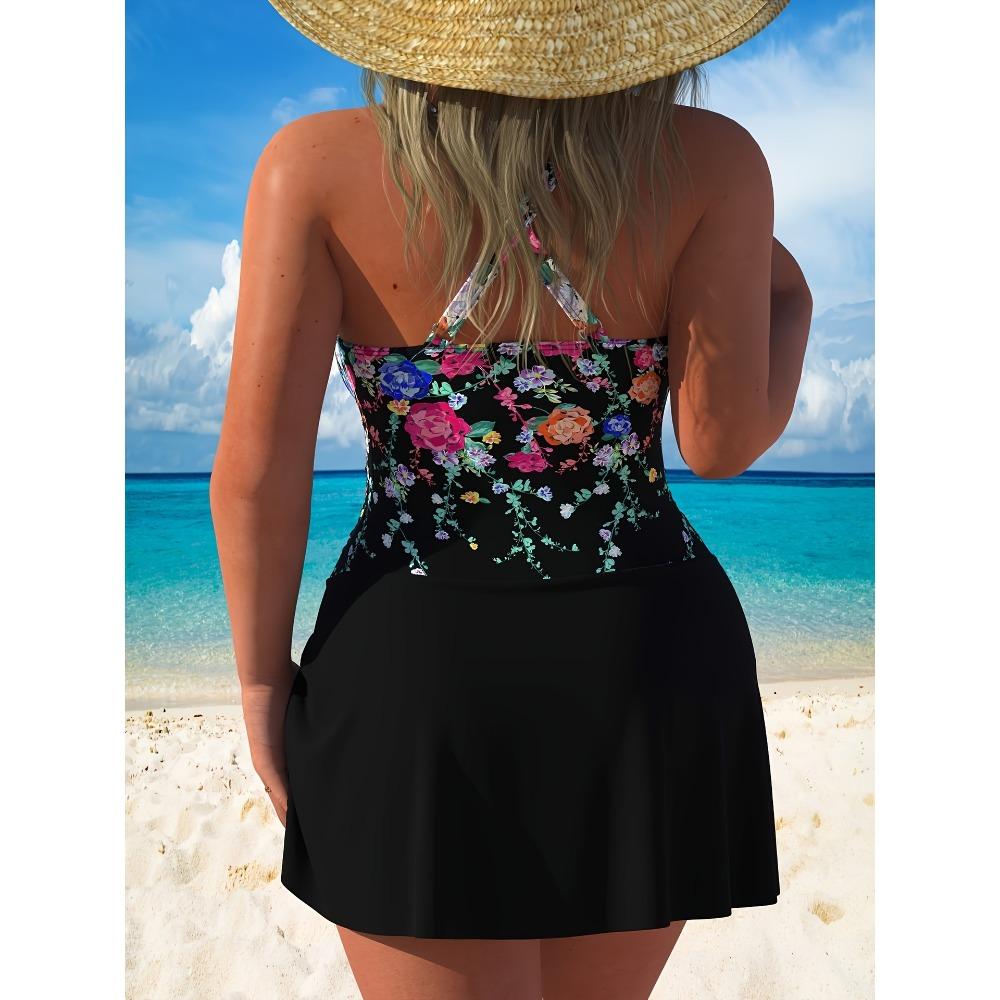 Large Size Swimsuit Women's European and American Meat Cover and Thin One-piece Swimsuit