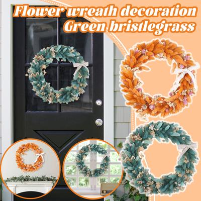 Wreath, Lace Bow Artificial Wreath, Door Hanging Decoration, Festival Props, Hanging Window Wall Hanging
