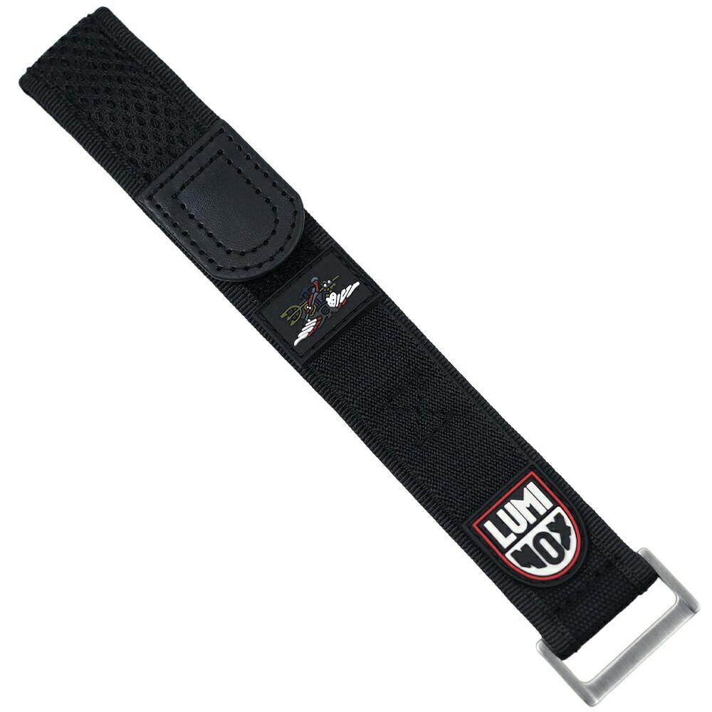 Used Luminox Watch Replacement Belt Strap Band 22mm Navy Seal DRI-LEX Black Red Steel Buckle LUMINOX FNX.3900.29Q.K Watch Strap Navy SEAL