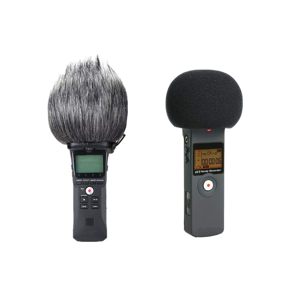 YUGSHNKFC Microphone Cover Black Foam Wind Screen for Zoom H1 Recorder Microphone Protector Replacement Muff Filter