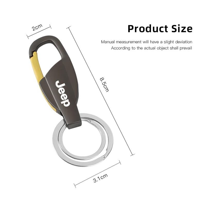 Portachiavi in Lega di Zinco per Jeep Portachiavi Auto Personalizza Logo Per Jeep Renegade Wagoneer Avenger Recon Wrangler JK Gladiator Compa