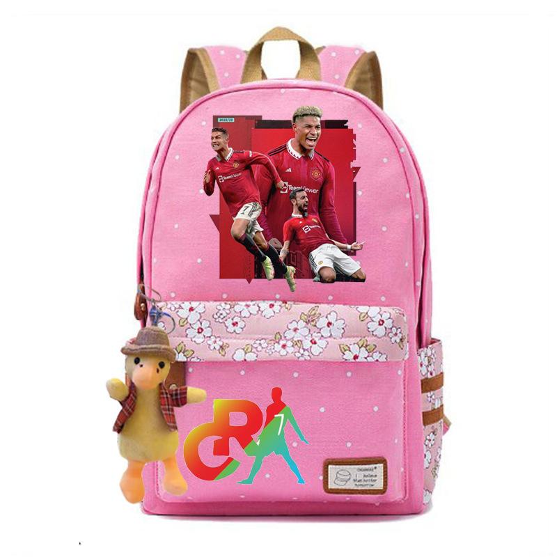 Youth football star Ronaldo primary and secondary school student schoolbag female casual backpack