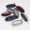 Ford 14,5 cm Auto Voorhoofd Motorkap Logo Achterkofferbak Badge Sticker Voor Mondeo Focus Fusion MK2 MK4 F150 Auto Embleem Styling