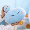 Cute Slime Plush Pillow Soft Squishy Round Expression Cushion Bun Stuffed Toy For Kids And Teens Bedroom Sofa Desk Birthday Gift