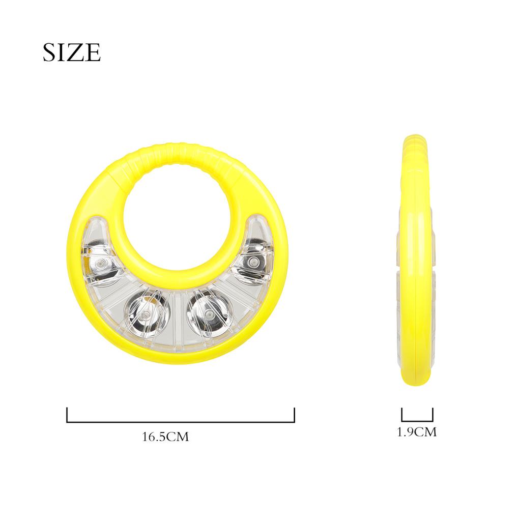 Orff Tambourine Ring Hand Held Drum Double Side Jingle Bells Children Enlightenment Music Toys Flower Model Percussion Toys