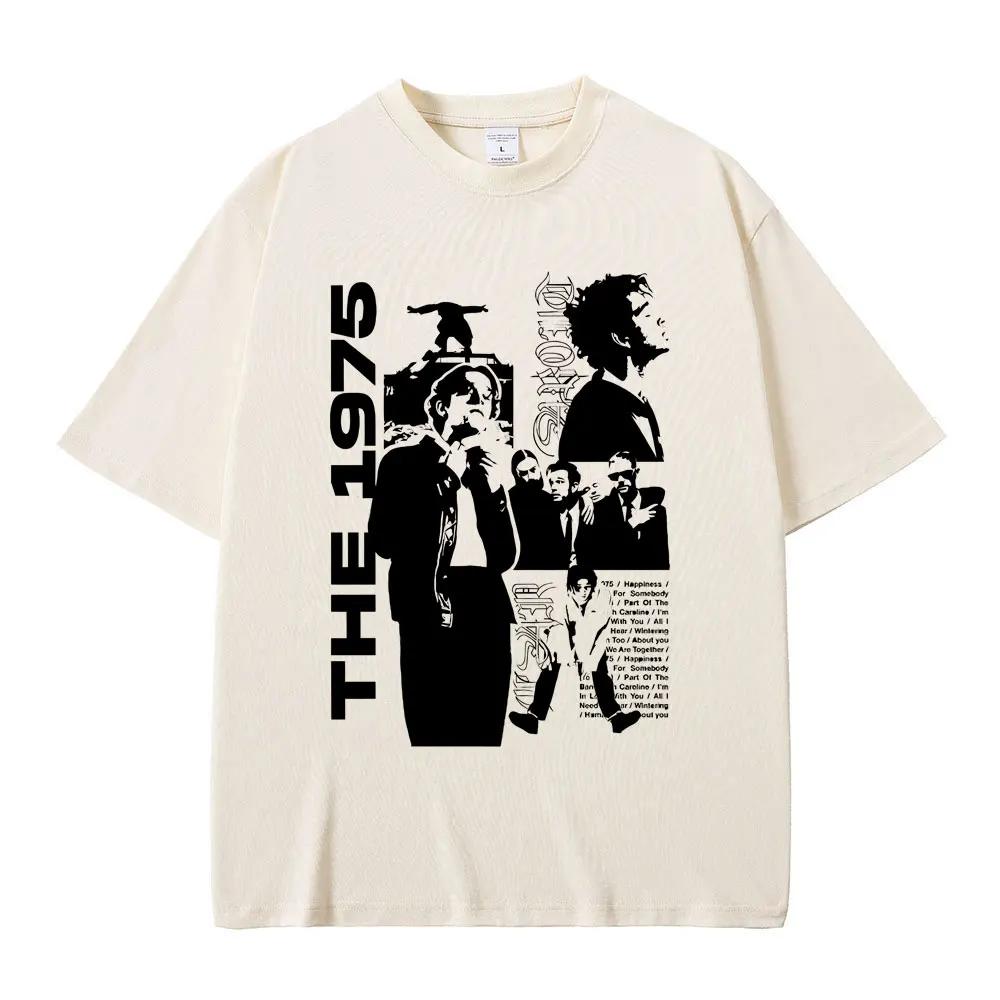 Rockband The 1975 Being Funny in A Foreign Language Print T-Shirt Matty Healy Grafik T-Shirts Indie Alternative Mode T-Shirt