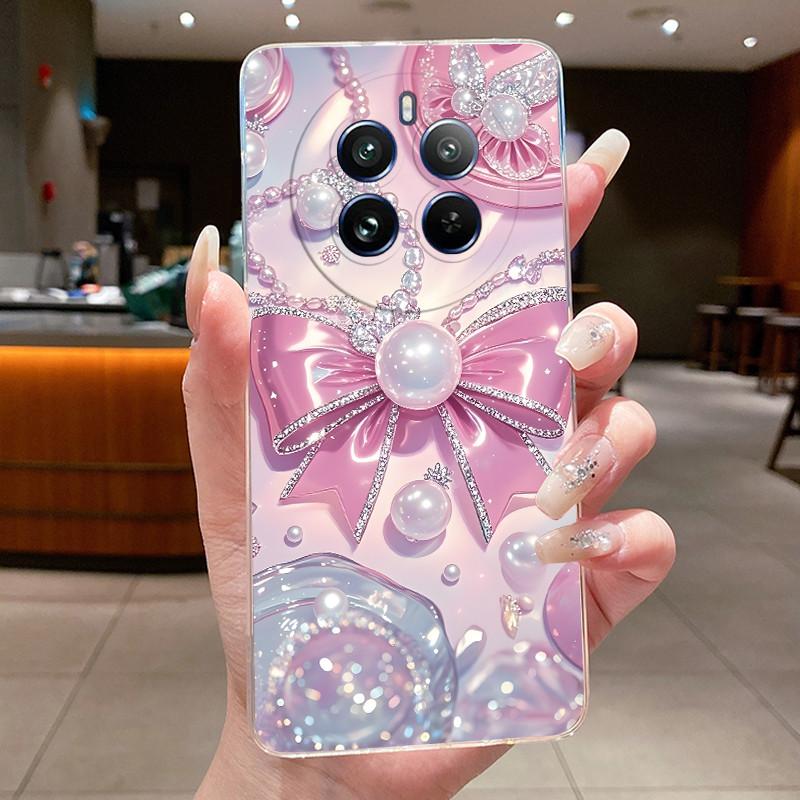 Case For Realme 12 Pro Plus 5G Pretty Flowers Butterfly Clear Soft Silicone TPU Cover For Realme12ProPlus 12 Pro Plus 5G Fundas