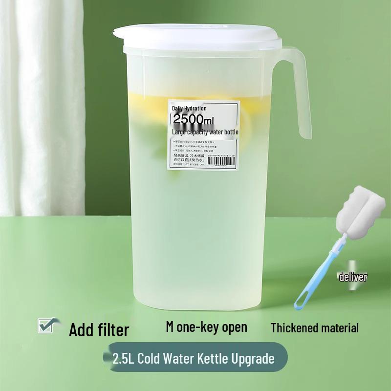 

Чайник для холодной воды - Большой объем, Высокая термостойкость, Широкое горлышко, Кувшин для холодильника для лета.