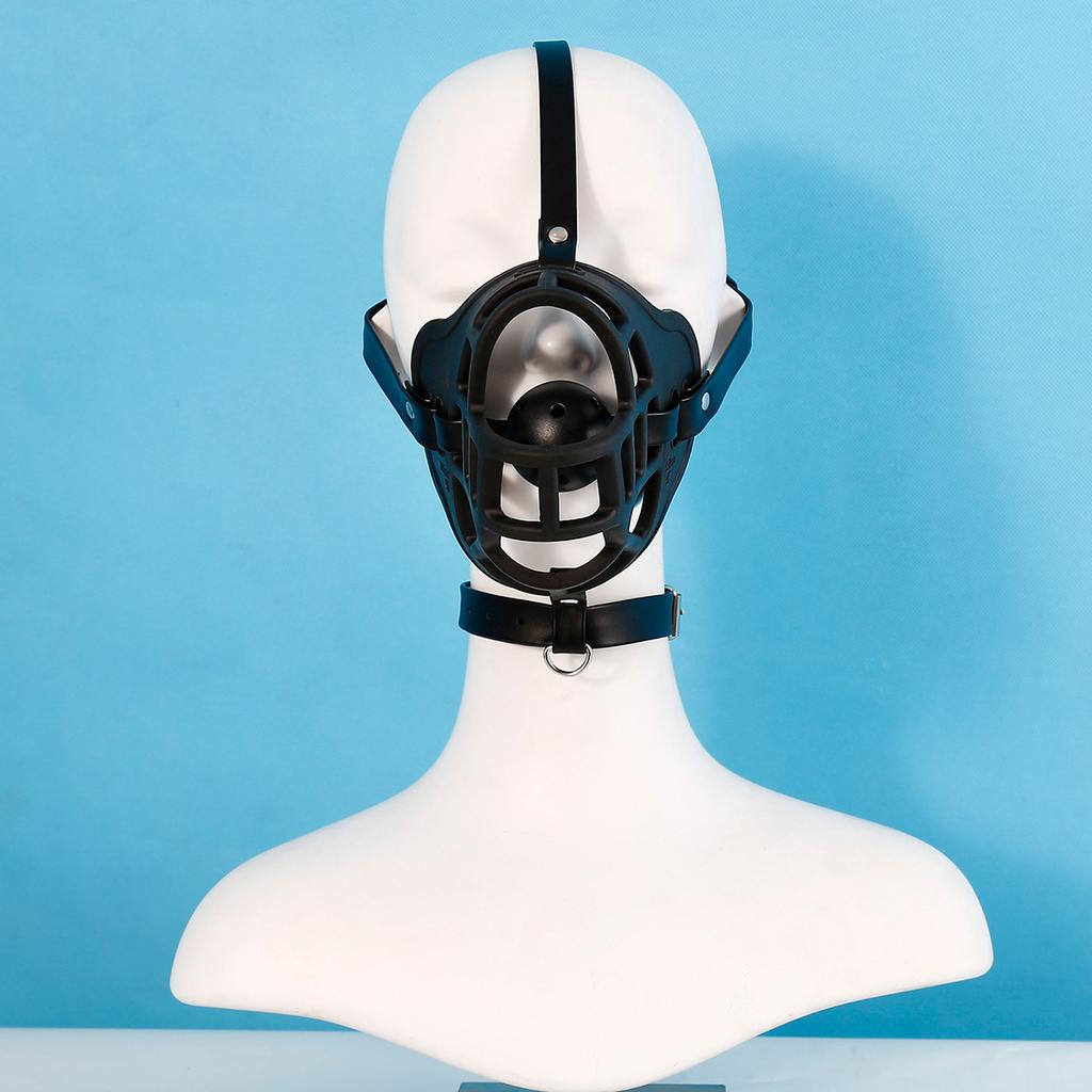 Leather Adjustable Sex Toy Net Hole Ball Black Mouth Mask Gag Leather Adult Sex Tool BDSM Slave Training