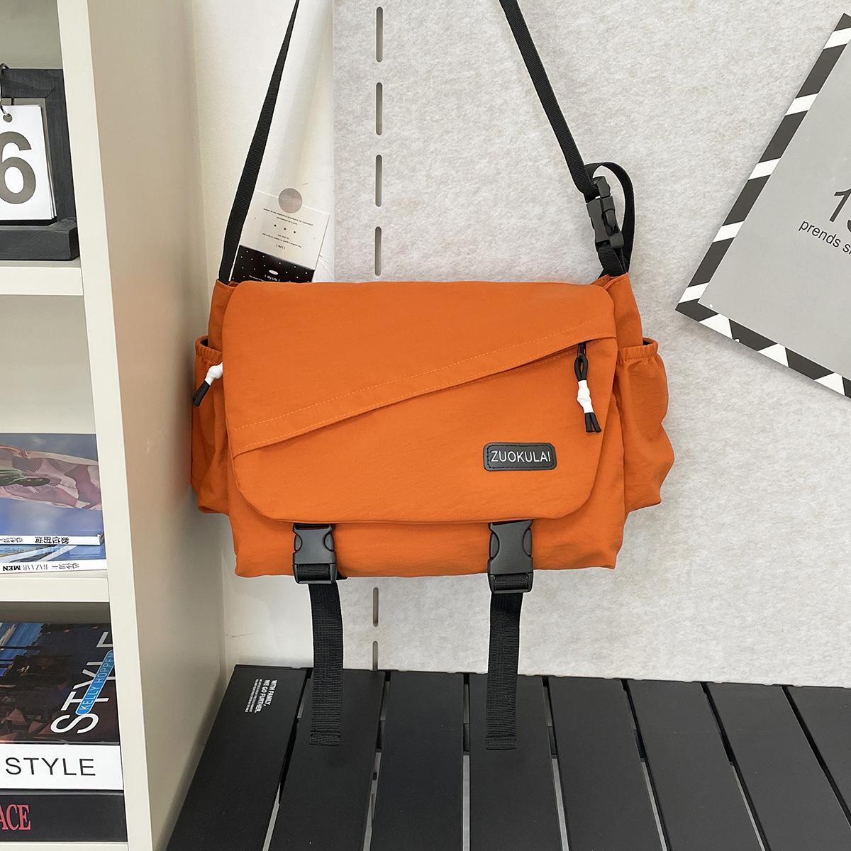 

Retro Workwear Crossbody Bag Female Korean CampusUse Large Capacity Postman Bag Male Trendy Single Shoulder Backpack .