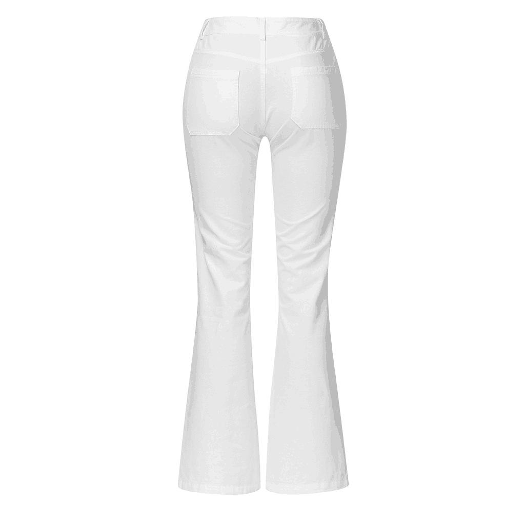 Ribbed Flared Trousers High Elastic Ladies Jeans Fashion New Casual Jeans