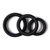 3Pcs Black Male Set Silicone Rubber Stretchy  Delay Ejaculation  Rings