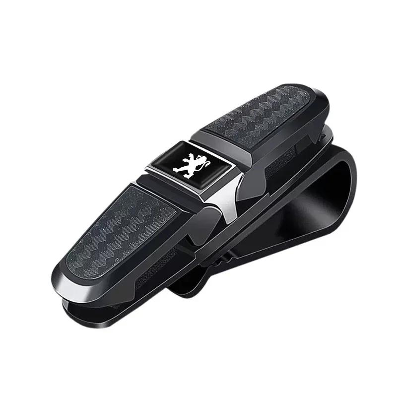 

2026 Hot Car Sticker New Car Sun Visor Glasses Holder Sunglasses Clip Car Interior Accessories For Peugeot 308 408 508 RCZ 208 3