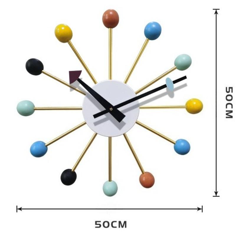 

Color Ball Wall Clock Decorative Wall Watch Elegant Modern Large Clocks Nordic Luxury Aesthetic Living Room Watches Home Decor